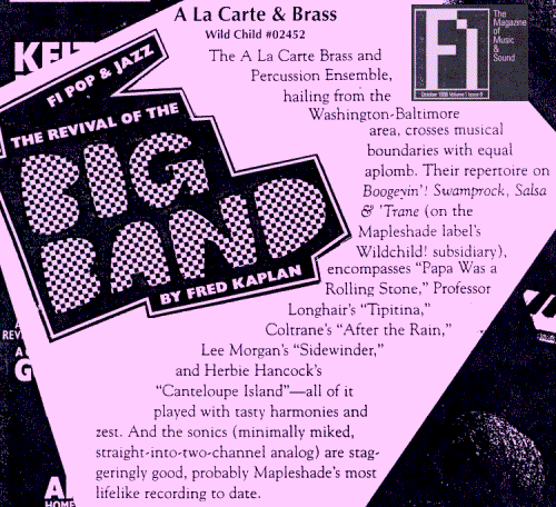 Fi's
 Review of A La Carte's first CD,
 "Boogeyin!"